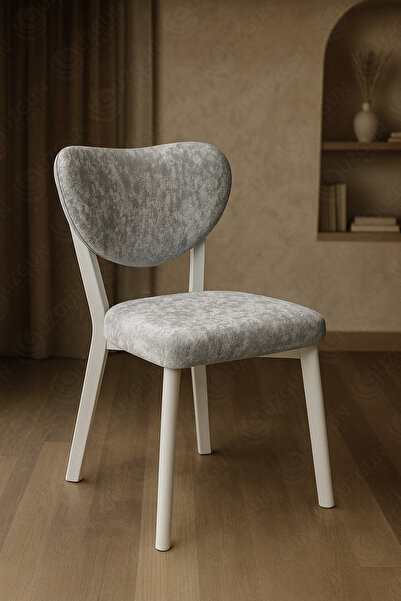 GUZGUN Bohem Elma Tarz Lüks Kadife Sandalye Kılıfı – Modern, Esnek, Yıkanabilir Sandalye Örtüsü l Gumus