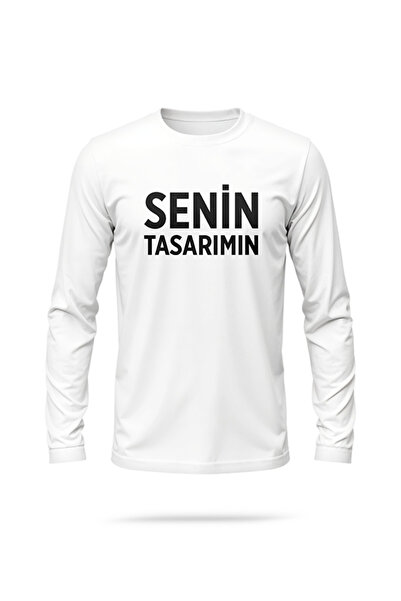 SAWK Kişiye Özel Baskılı Uzun Kollu T-shirt (Kendin Tasarla) Yazılı Fotoğrafl...