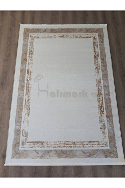 Dinarsu Halımark Anka 77313-070| Beyaz Kahve Gold Akrilik Halı| Salon Mutfak ...
