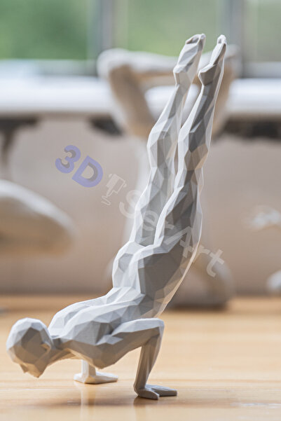 3D SerArt Yoga Yapan Dekoratif İnsan 14 CM