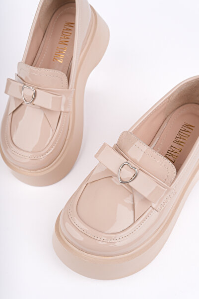 Madam Tarz Smr-4023 Bow Buckle Detailed Loafer