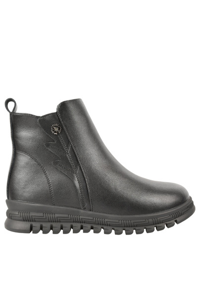 PASS Collection Ghete casual, damă, J850013A, negru, piele naturală, 40