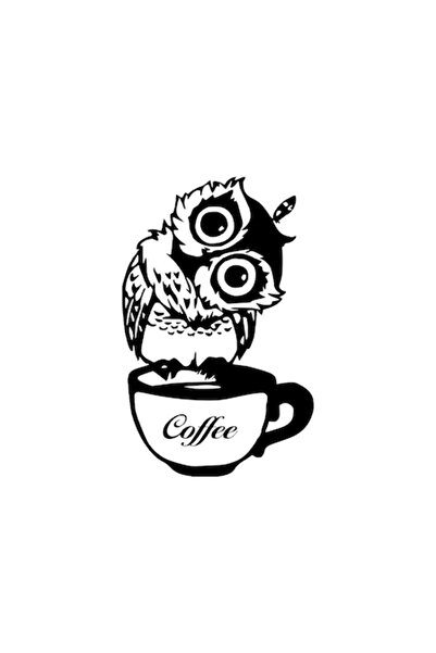 Oracal Owl Decorative Wall Sticker, 74×47 cm, Black