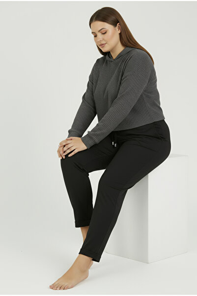 Bravie Φούτερ μεγάλου μεγέθους με διπλό πόδι, μαύρο 2020