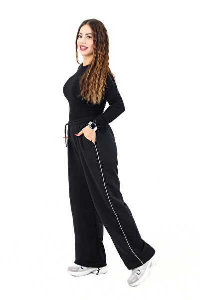 De Carte Women's Harajuku Oversized Thread Piped Stopper Adjustable Wide Leg ...