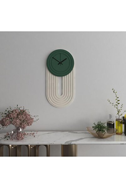 4gdran ساعة حائط خشبية بتصميم عصري أنيق