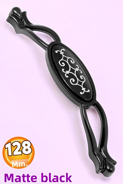 Badem10 Mânere din metal negru Erdem - 128 MM x 12,8 CM Mobilier Bucătărie Se...