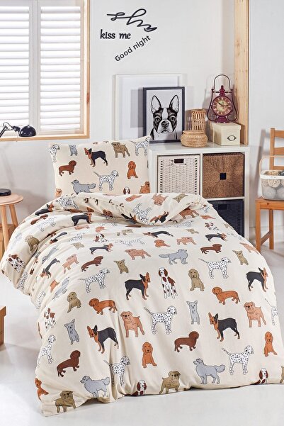 Eponj Home طقم غطاء لحاف جونيور كريمي مفرد