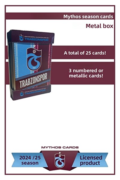 Trabzonspor 2024-25 Season Cards - Metal Box