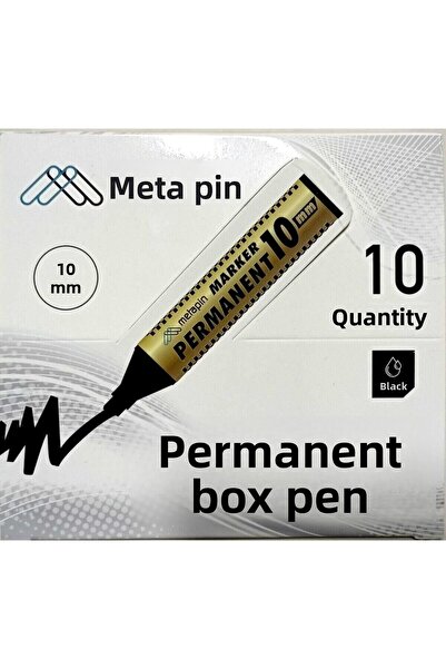 TARDU İTHALAT ميتابين 10 ملم قلم طرد دائم أسود 10 قطع