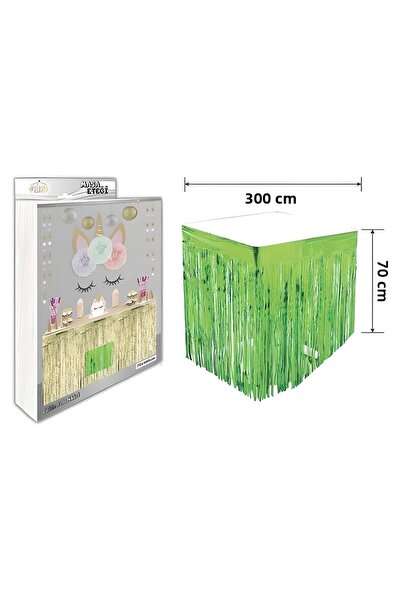 DÜVENCİ TİCARET Πολυτελής Επιτραπέζια Φούστα Πράσινη 70*300 εκ. M142
