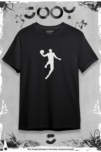 Jooy Company Tricou oversize negru cu imprimeu pentru jucător de baschet