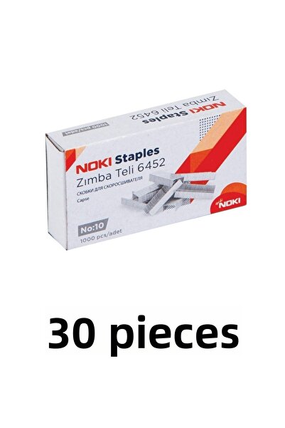 Noki 30 Pieces Small Size Staples No:10 (cu) 1000 Pieces