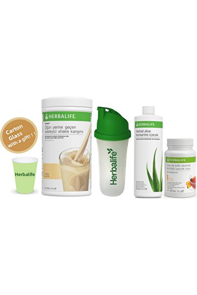 Herbalife Set3 شيك فانيليا ألو مشروب مركز شاكر شاي الخوخ 50 جم