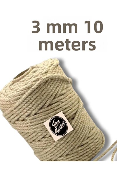 izmir Bitpazarı Snur de iută de 3 mm și 10 metri - Snur de iută - Snur decora...