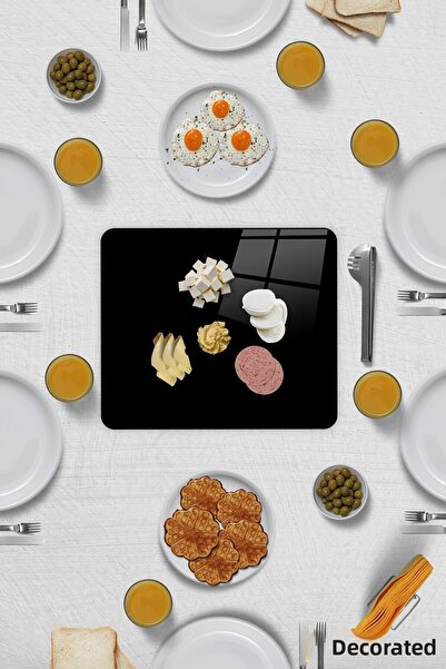 Decorita Glass Presentation Stand| Solid Color - Black| 29cm X 34cm