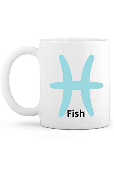 OXVİN كوب قهوة برمز الحوت إصدار خاص (مفرد) من البورسلين