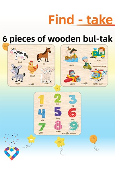esatoys Educational 6 Pieces Find-Plug Toy