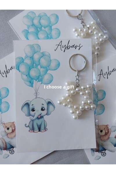 HappyDay Tasarım Organizasyon 10 قطع من سلسلة مفاتيح لؤلؤة النجمة / هدية عيد ...