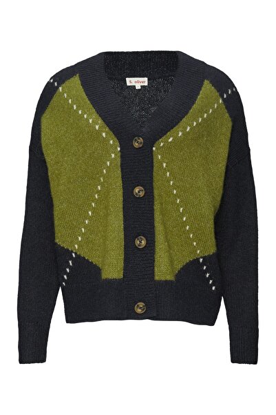 s.Oliver Pulover tricotat casual cu decolteu în V moale și cald