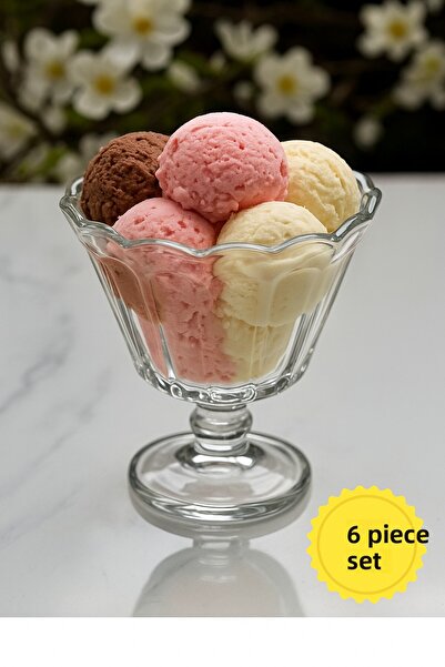 İnova Home Decor 6-Piece Ice Cream Dessert - Custard - Pudding Bowl Set