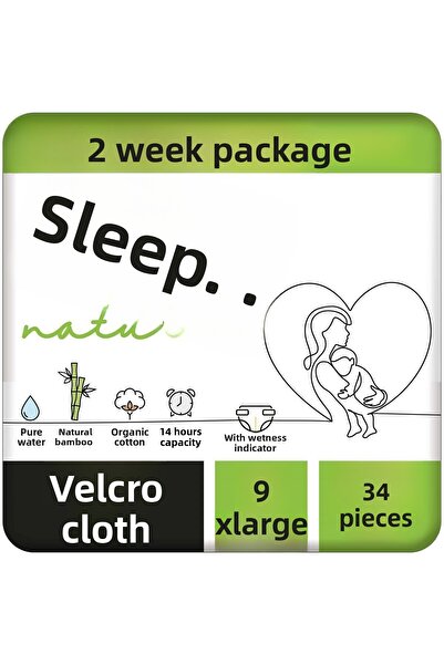 Sleepy عبوة حفاضات أطفال طبيعية تكفي لمدة أسبوعين مقاس 6 إكس لارج 34 قطعة