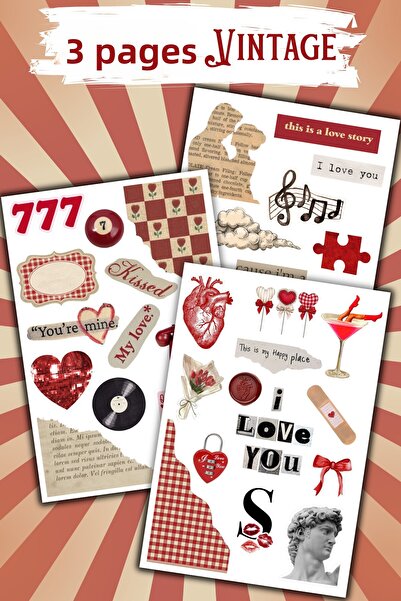 sanatıbedi مجموعة ملصقات كلاسيكية مكونة من 3 قطع - ملصق مقاوم للماء لهاتف الك...