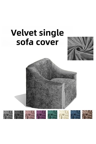 elgeyar Single Velvet Sofa - Sofa, Sofa Bed Cover and Seat Cover