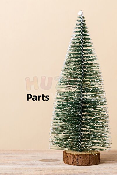 Huzur Party Store Πρωτοχρονιάτικο Τραπέζι Nevada Tree Mini Desk Pine Tree 15 cm Snowy Ends Snowy με ξύλινη βάση