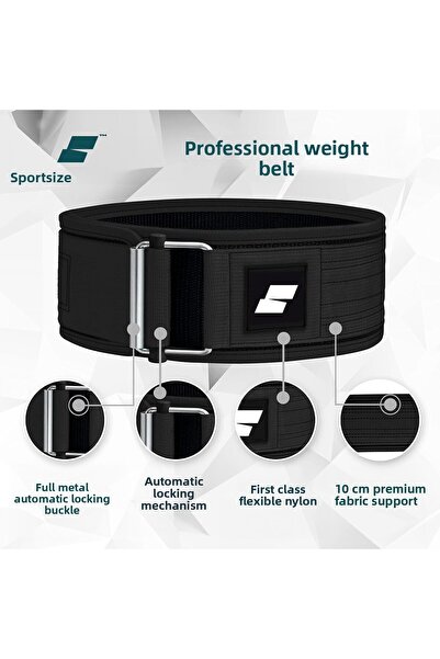 Sporsize حزام رفع الأثقال الاحترافي - حزام رفع الأثقال الاحترافي للياقة البدنية مقاس L/XL