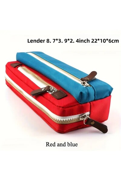 GlassySKY Cutie pentru creioane din pânză Oxford cu mai multe compartimente d...