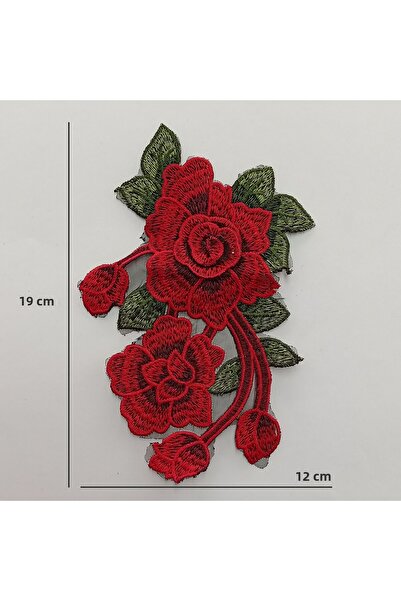 AĞIRSOY 8 bucăți de broderie cu trandafiri roșii