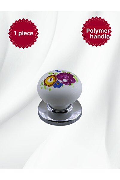 MKLAKS Buton din polimer cu placă cromată Mobilier Sertar de bucătărie Dulap ușă dulap – Design durabil și elegant