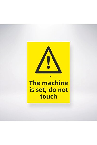 Reysa Tasarım الماكينة محددة لا تلمس ملصق 20X28 سم