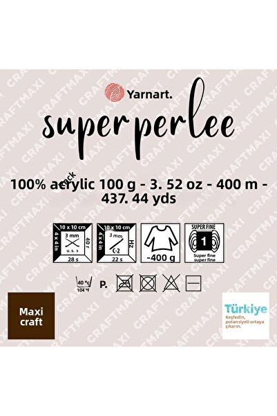 Yarnart Super Perlee - Hand Knitting Thread Turquoise-45
