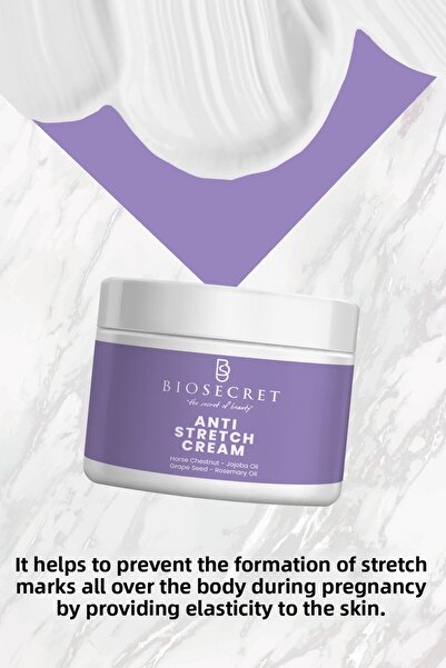 Biosecret كريم العناية المضاد للتمدد 200 مل كريم مضاد لعلامات التمدد Bio155
