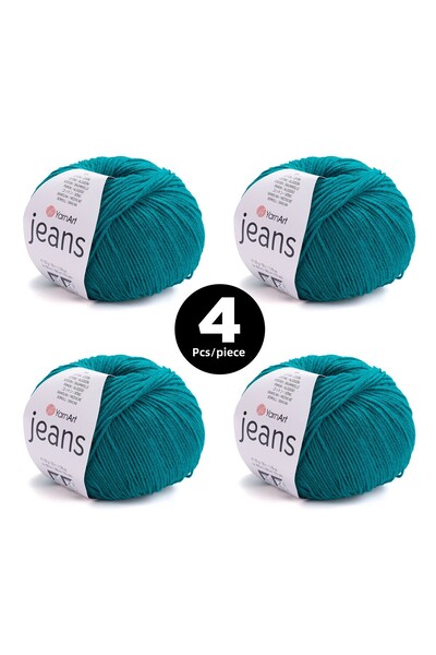 Yarnart ПРЕЖДА ЗА ПЛЕТЕНЕ НА ДЖИНСИ - 63 - 4-ПАКЕТ
