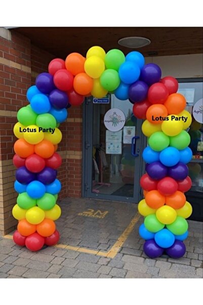 LOTUS PARTY مجموعة سلسلة بالونات قوس قزح 100 قطعة