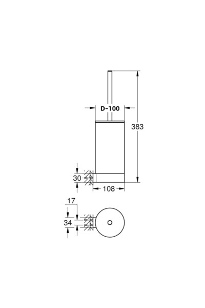 Grohe Selection Toilet Brush Set - 41076Gn0