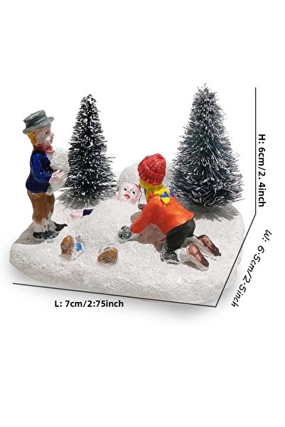 Choice مجموعة إكسسوارات قرية عيد الميلاد متعددة الاستخدامات، تمثال صغير للأطف...