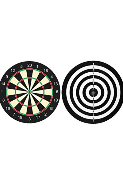 çu çokuygunuz Home Office Mounted Double-Sided Darts Set with 4 Arrows Dartboard