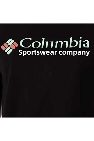 Columbia Ανδρικό μαύρο μπλουζάκι εξωτερικού χώρου Retro Logo 2 CS0435-010