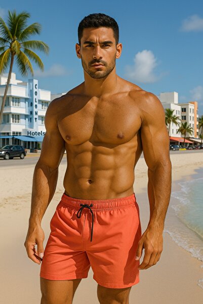 Jack & Jones Ανδρικό μαγιό Jpstfiji Jjswim Solid Sn Ly Orange 12225961 -ζεστό Γ