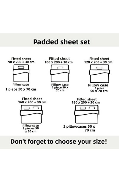 Rebeka Home Collection Anthracite Akfil Fabric Elastic Fitted Padded Sheet Set