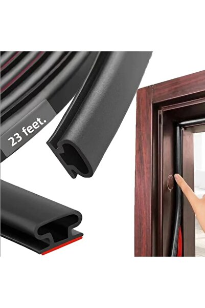 Choice شريط إغلاق نافذة باب الأمان من قطعة واحدة باللون الأسود، شريط TPE مقاو...