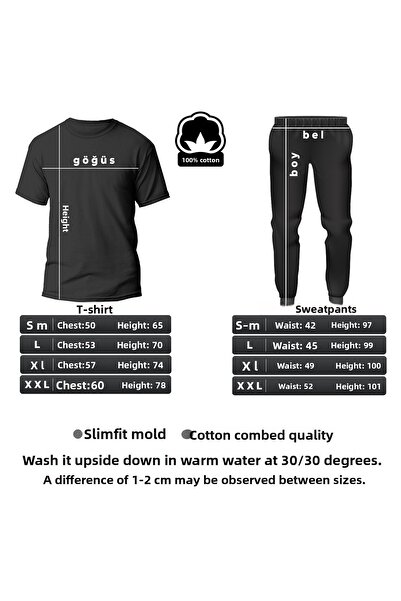 uyguntarz Σετ αθλητικής φόρμας Unisex Scream Black Design με εμπριμέ μπλουζάκι