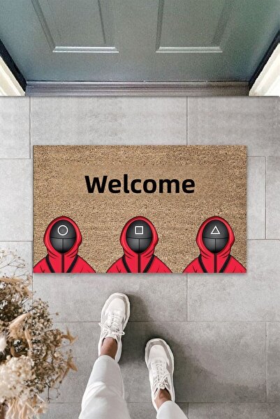 Dormot Home الطباعة الرقمية الحديثة - ترحيب لعبة الحبار - ممسحة الفكاهة 70x45 سم