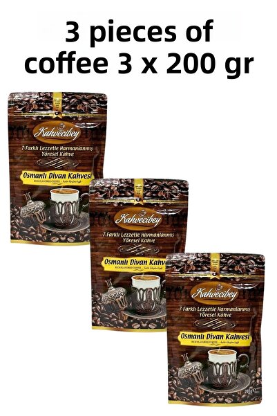 kahve kahvem Kahvecibey قهوة ديفان العثمانية 200 جرام 3x200 جرام
