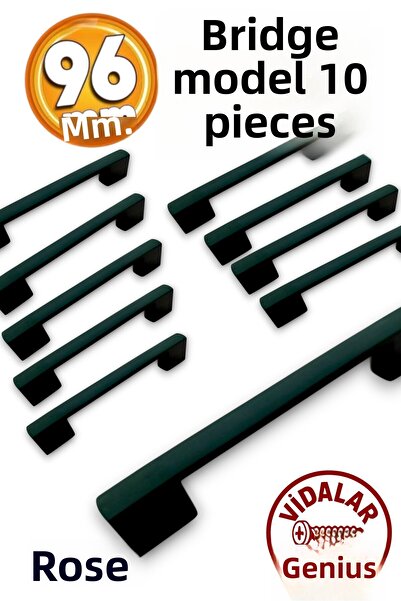 GÜLZE HOME 96-128 ملم مقابض أثاث طراز الجسر - المطبخ، الدرج، مقابض الخزانات (...