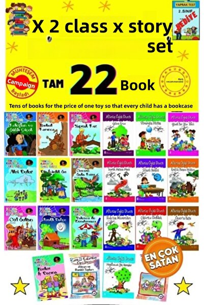 Ata Yayıncılık 2.sınıflar Için Hikaye Kitabı Seti(rengarenk 22 'li Öykü Set)i